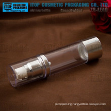 ZB-LE40 40ml cylinder round aluminium and plastic combined 40ml cosmetics silver airless bottle